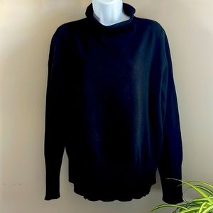 French Connection Black XL Mock Turtleneck Sweater